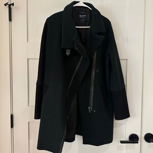 Madewell Dark Green Wool Blend Women's Coat